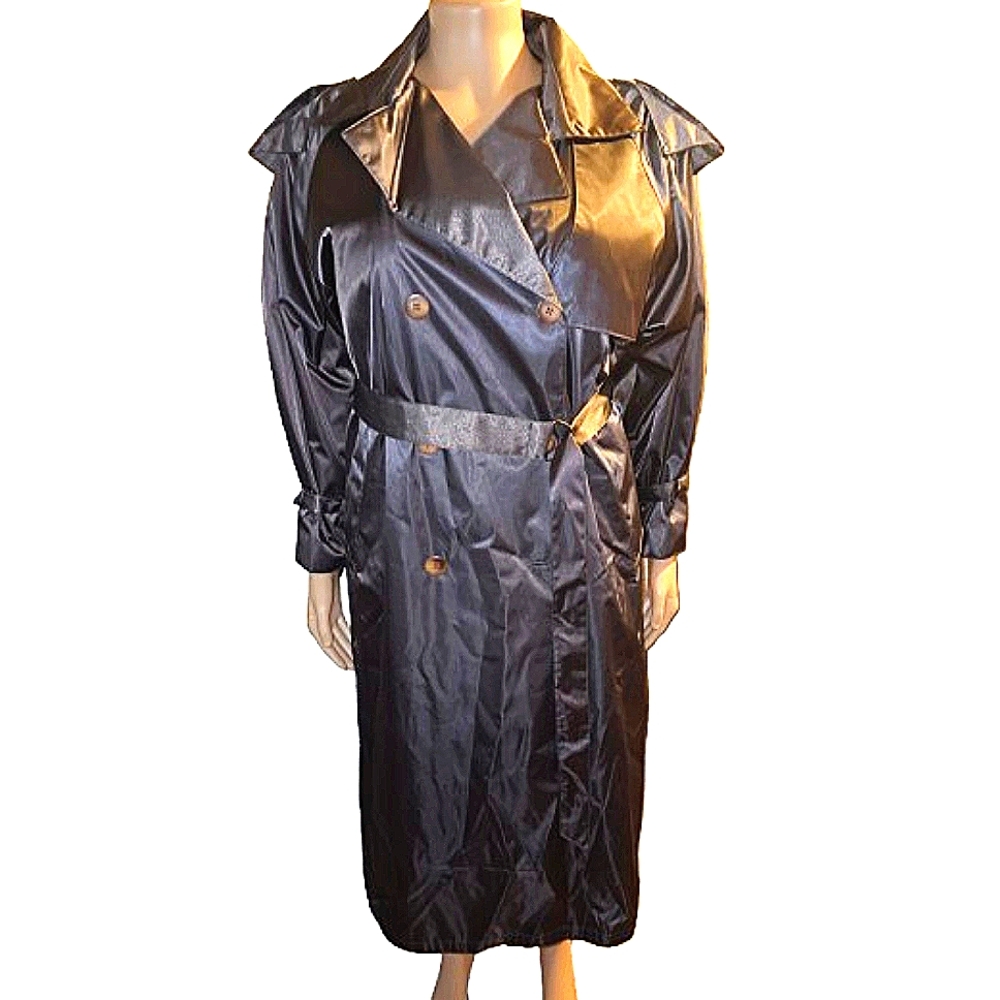 Vintage  Metallic Grey, Trench/Rain coat size 15/16